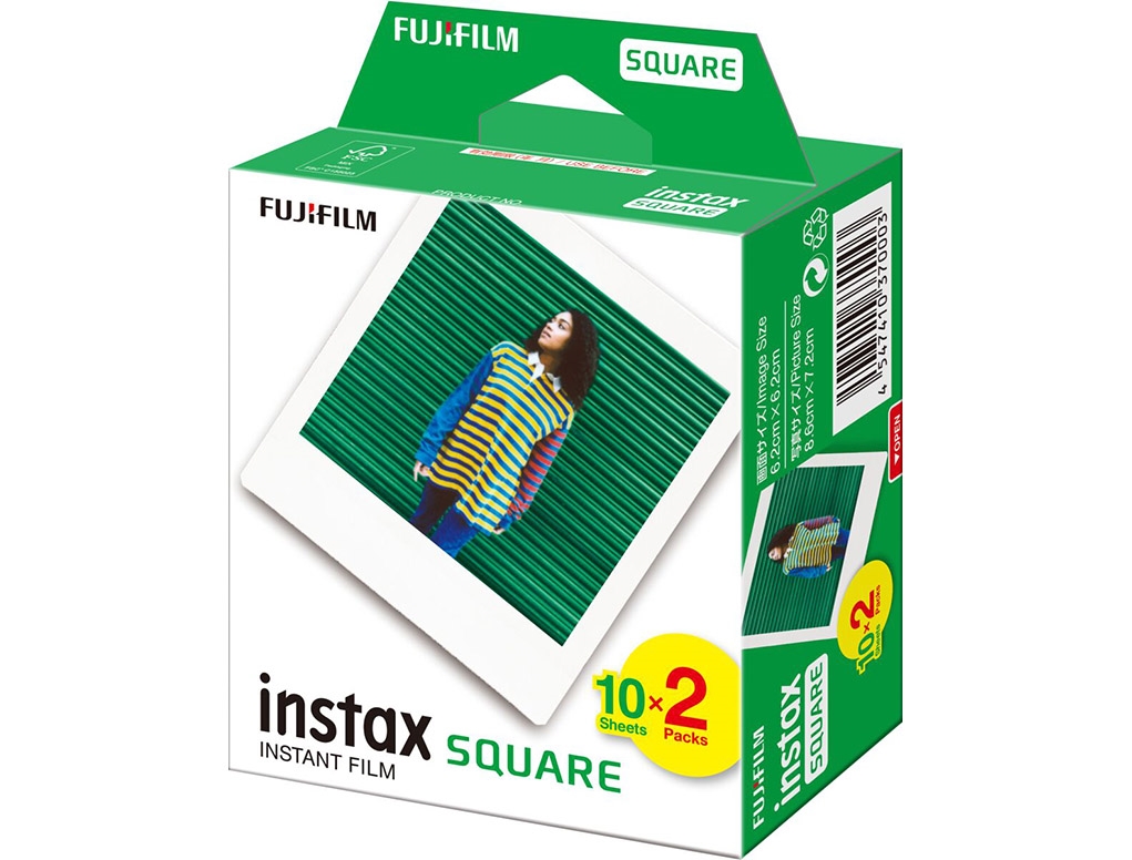 סרט אינסטקס 20 תמונות SQUARE, 606 FJ-instax-filmx2-SQ, ברקוד 4547410549157