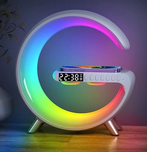 שעון G-Light רמקול, טעינה אלחוטית ותאורה מתחלפת - מידה M