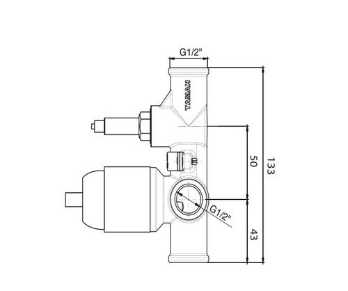 אינטרפוץ 4 דרך 305488 בצבע זהב מוברש חמת