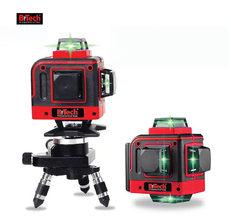 פלס לייזר (ירוק) 16 קווים  4D-XXX כולל אביזרים תוצרת B.TECH