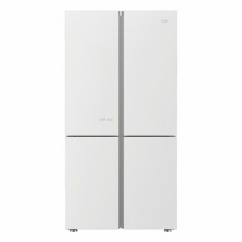 מקרר 4 דלתות BEKO GN1406221GW בקו זכוכית לבנה   