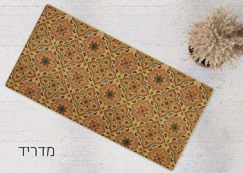 שטיח גומי PVC משולב בד דגם מדריד במידות לבחירה לעיצוב המטבח, הכניסה והבית