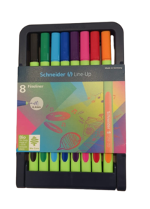 עט Schneider Line-Up 0.4 בקלמר - סט 8 צבעים שניידר