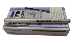 עט ארטליין 200 עובי 0.4 - שחור Artline
