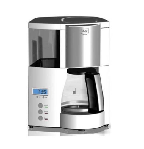 Melitta Optima Timer White Stainless Steel Coffee Machine