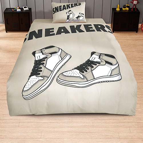 סט מצעים יחיד "סטייל" | 90/200 ס"מ | אל קמט | דגם SNEAKERS" 6655"