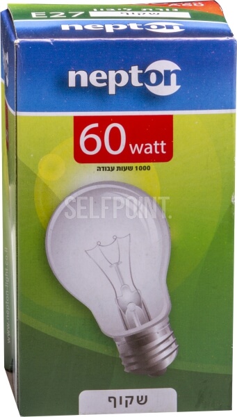 נורה צבע שקוף 60 וואט