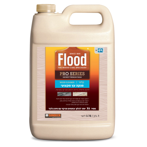 פלאד קלינר, מנקה ומחדש עץ - גלון 3.78 ליטר Flood Wood Cleaner פלוד FLOOD פלוד