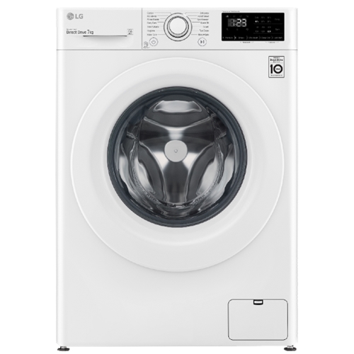 מכונת כביסה פתח חזית 7 ק"ג 1200 סל"ד LG F1607WD