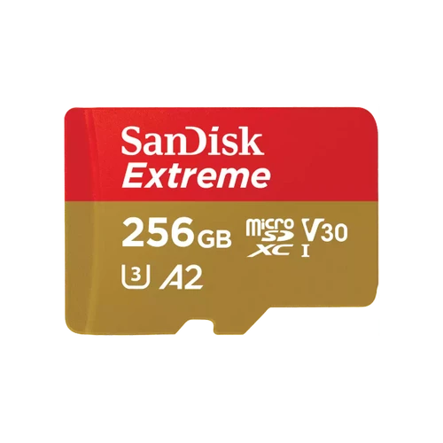 כרטיס זיכרון SanDisk Extreme microSDXC SDSQXAV-256G-GN6MN A2 V30 נפח 256GB