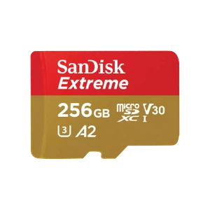 כרטיס זיכרון SanDisk Extreme microSDXC SDSQXAV-256G-GN6MN A2 V30 נפח 256GB