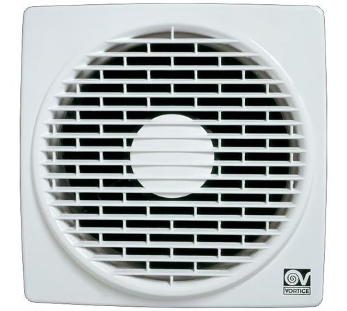 שואב אוויר צירי דו כיווני Vortice VARIO AR-LL-S מק״ט 12415 - מכשיר אוורור 300מ״מ עם תריס אוטומטי חשמלי להתקנה על חלון או קיר, בנוי מפלסטיק ABS עמיד UV