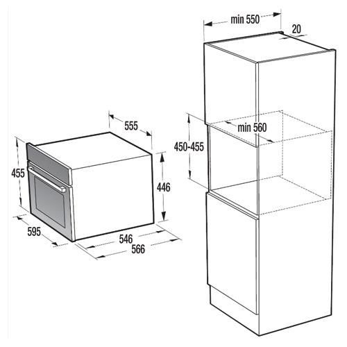 תנור אפיה בנוי GORENJE BCM547S12X