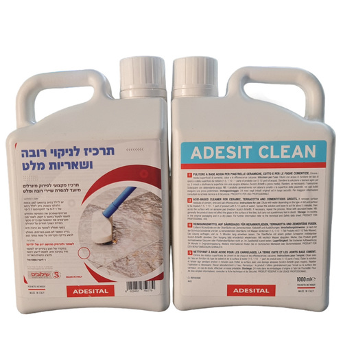תרכיז מקצועי לניקוי ושאריות מלט לאחר שיפוץ 1 ליטר Adesital איטליה