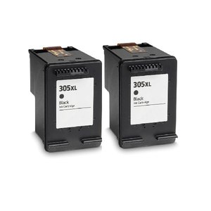 2 ראשי דיו שחורים תואמים HP 305XL כמות כפולה מהמקורי XL