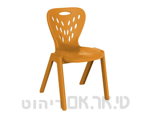 כסא דגם טיפות כתום