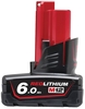 סוללה ליתיום MILWAUKEE 12V 6AH מילווקי  M12B6
