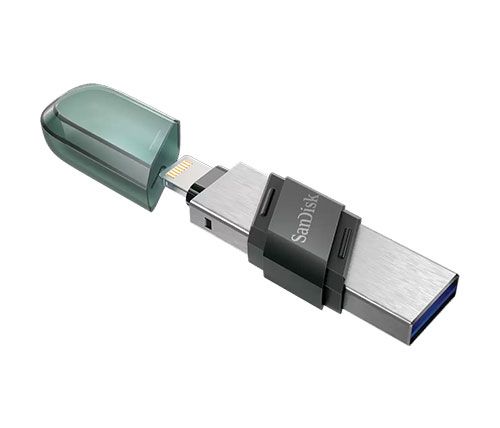 זכרון נייד  SanDisk iXpand Flash Drive 128G USB 3.1 / Lightning