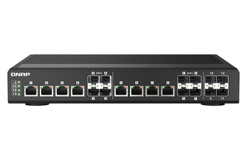 Industrial Fanless 10GbE Switch 8P 10GbE SFP+/RJ45 combo QNAP