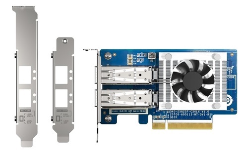 QNAP Dual-port SFP28 25GbE network,low-profile,PCIe Gen4 x8