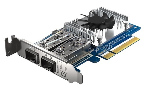 QNAP Dual-port SFP28 25GbE network,low-profile,PCIe Gen4 x8