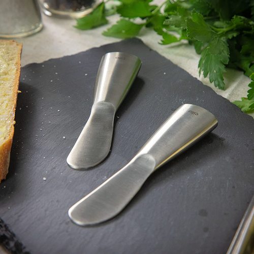 זוג סכיני מריחה נירוסטה butter knives