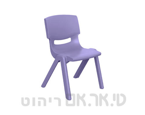 כסא תלמיד פלסטיק יצוק בצבע סגול