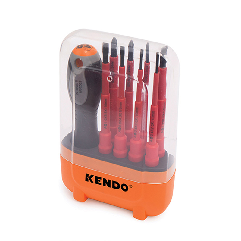 סט מברגי VDE ראשים מתחלפים 8 יח KENDO קנדו
