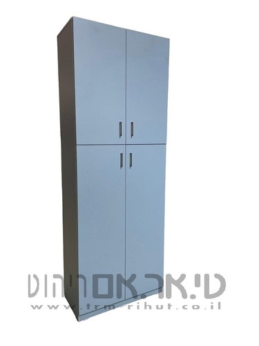 ארון 4 דלתות ומדפים חיצוניים