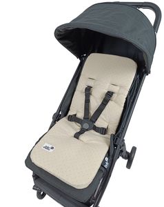 ריפודית דו-צדדית לעגלה 100% כותנה אורגנית במילוי ויסקו - נקודות קפוצ