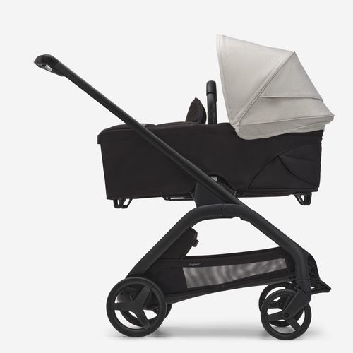 עגלת משולבת Bugaboo Dragonfly בוגבו דרגונפליי שלדה שחורה בד שחור גגון לבן מיסטי