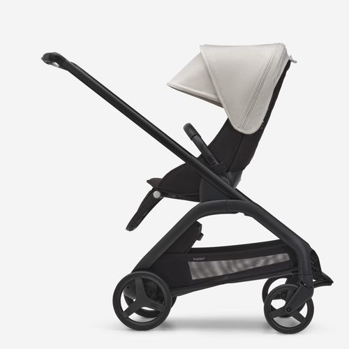 עגלת משולבת Bugaboo Dragonfly בוגבו דרגונפליי שלדה שחורה בד שחור גגון לבן מיסטי