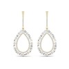 עגילי יהלומים 1.0ct יוקרתיים בעיצוב טיפה מזהב 14K