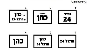 מדבקת שם רחוב לגוף תאורה קיר LANTIS 