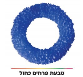 חישוק פרחים כחול ליום העצמאות