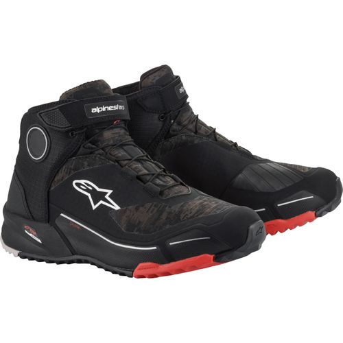 נעלי רכיבה אלפינסטארס שחור/ צבאי/ אדום – ALPINESTARS CR X DRYSTAR