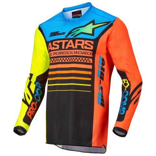 חליפת רכיבה אלפינסטארס שחור/ כתום/ כחול – ALPINESTARS RACER COMPASS