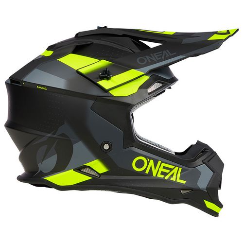 קסדת שטח אוניל 2023 שחור/ אפור/ צהוב – ONEAL 2SRS SPYDE V.23