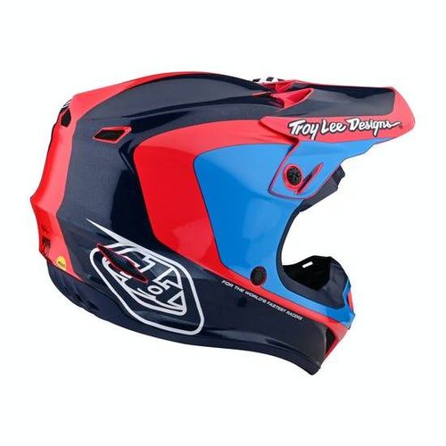 קסדת שטח טרוילי דיזיין – TROY LEE DESIGNS SE4 CORSA POLY NAVY CYAN כחול/ אדום
