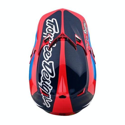 קסדת שטח טרוילי דיזיין – TROY LEE DESIGNS SE4 CORSA POLY NAVY CYAN כחול/ אדום