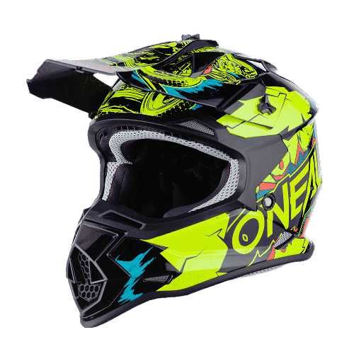 קסדת שטח ילדים אוניל צהוב/ שחור/ כחול – ONEAL 2SRS YTH VILLAN