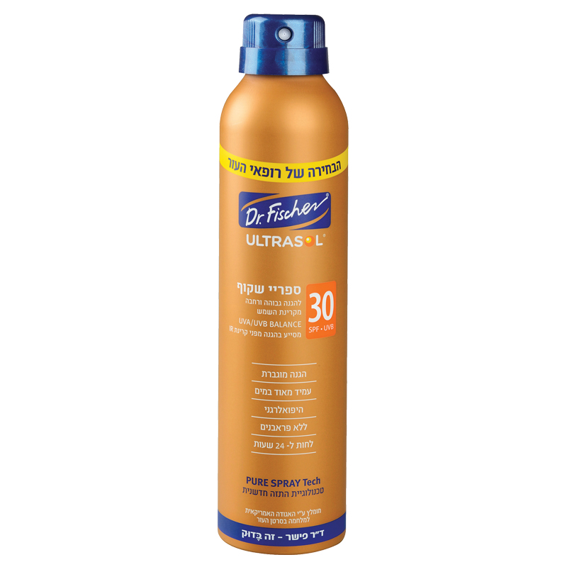 אולטרסול ספריי שקוף SPF30 מבית ד"ר פישר