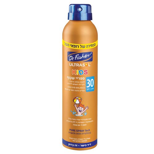 אולטרסול KIDS ספריי רציף שקוף SPF30 מבית ד