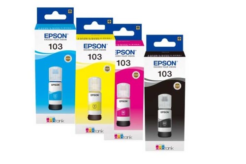 בקבוק דיו אדום מקורי epson 103