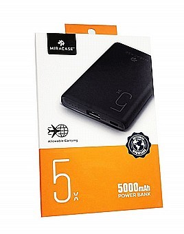 מטען נייד MIRACASE MPBM5000 SLIM - שחור