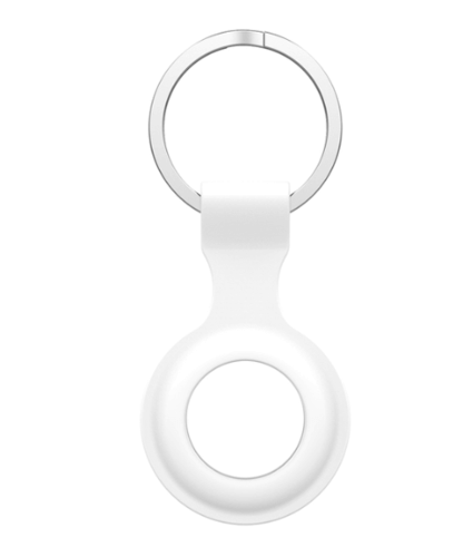 כיסוי סיליקון לאייר טאג CASE FOR AIR TAG בצבע לבן מחזיק מפתחות