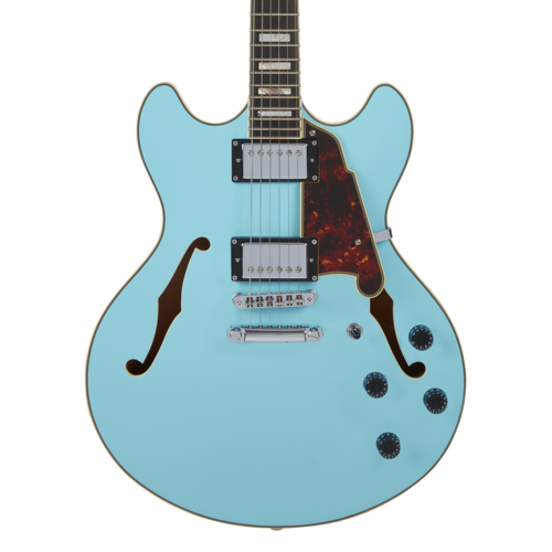 גיטרה רבע נפח + נרתיק D'Angelico Premier DC SKY BLUE stop-bar tailpiece
