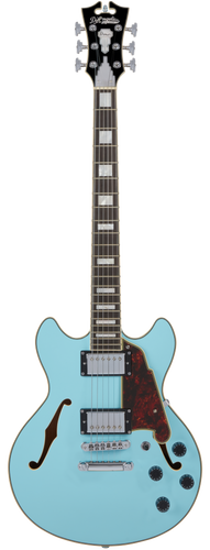 גיטרה רבע נפח + נרתיק D'Angelico Premier MINI DC SKY BLUE stop-bar tailpiece