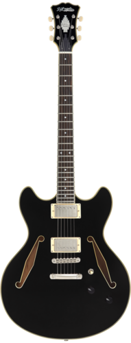 גיטרה חשמלית 1/4 נפח D'Angelico EXCEL DC  TOUR SOLID BLACK