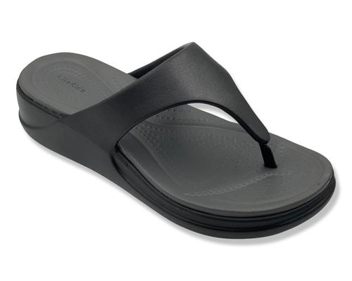 כפכפי קרוקס רוקי לנשים Crocs Boca Flip בצבע שחור 207417BLK